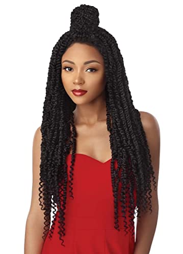 Outre Twisted Up Braided 4x4 Lace Front Wig PASSION TWIST 28 (1B)