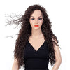 KJHD 28" 72CM Long Curly Wigs Synthetic Instant Weave Full Wig Brown Color High Temperature Fiber