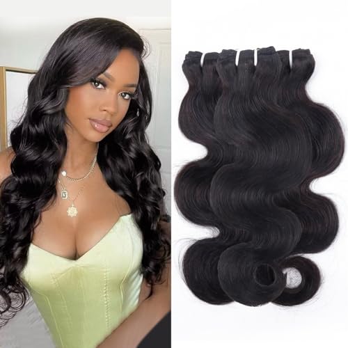 RESACA 24 Inch Body Wave HD Lace Closure Human Hair 4x4 Transparent Swiss Lace Front 150 Density for Women 100% Unprocessed Brazilian Virgin Human Hair (Nature Black Color)