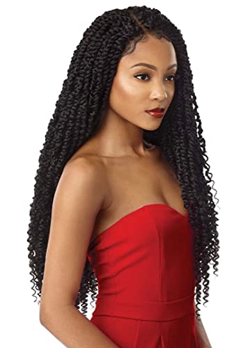 Outre Twisted Up Braided 4x4 Lace Front Wig PASSION TWIST 28 (1B)