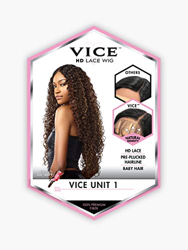 Sensationnel Vice Lace Front Wigs - Vice Unit 1 5 inch Deep part synthetic wig preplucked hairline HD Lace frontal with babyhair – VICE Unit 1 (FLAMBOYAGECHOCOLATE)