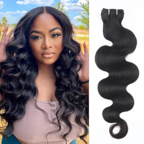 RESACA 24 Inch Body Wave HD Lace Closure Human Hair 4x4 Transparent Swiss Lace Front 150 Density for Women 100% Unprocessed Brazilian Virgin Human Hair (Nature Black Color)