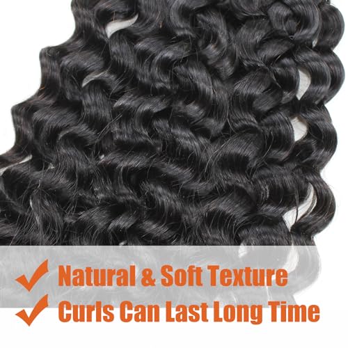 Haftaluv Bulk Human Braiding Hair Deep Wave Virgin Human Hair Curly Braiding Hair For Bohemian Knotless Boho Braids Burgundy No Weft 100 Percent Human Hair Bundles For Braiding(20inch, 100g, BUG)