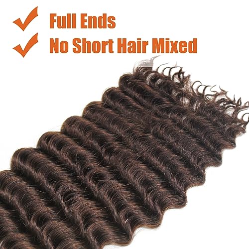 Haftaluv Bulk Human Braiding Hair Deep Wave Virgin Human Hair Curly Braiding Hair For Bohemian Knotless Boho Braids Burgundy No Weft 100 Percent Human Hair Bundles For Braiding(20inch, 100g, BUG)