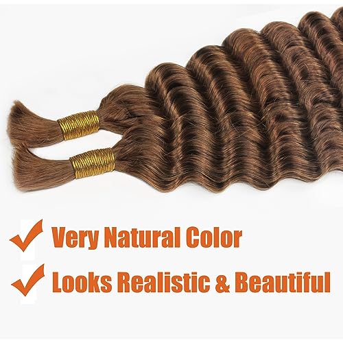 Haftaluv Bulk Human Braiding Hair Deep Wave Virgin Human Hair Curly Braiding Hair For Bohemian Knotless Boho Braids Burgundy No Weft 100 Percent Human Hair Bundles For Braiding(20inch, 100g, BUG)