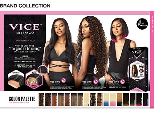 Sensationnel Vice Lace Front Wigs - Vice Unit 1 5 inch Deep part synthetic wig preplucked hairline HD Lace frontal with babyhair – VICE Unit 1 (FLAMBOYAGECHOCOLATE)