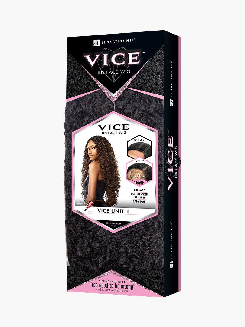 Sensationnel Vice Lace Front Wigs - Vice Unit 1 5 inch Deep part synthetic wig preplucked hairline HD Lace frontal with babyhair – VICE Unit 1 (FLAMBOYAGECHOCOLATE)