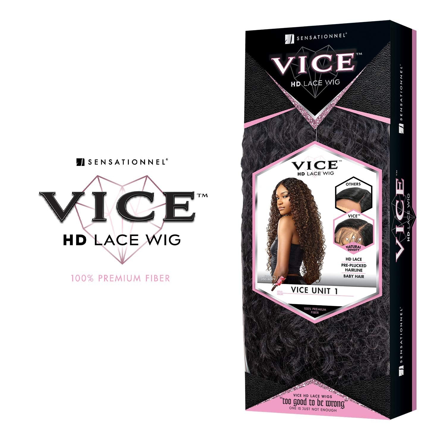 Sensationnel Vice Lace Front Wigs - Vice Unit 1 5 inch Deep part synthetic wig preplucked hairline HD Lace frontal with babyhair – VICE Unit 1 (FLAMBOYAGECHOCOLATE)