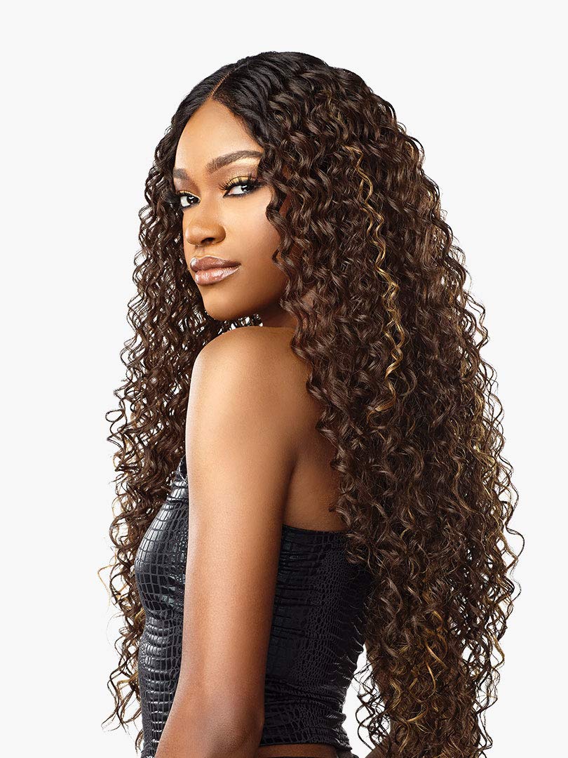 Sensationnel Vice Lace Front Wigs - Vice Unit 1 5 inch Deep part synthetic wig preplucked hairline HD Lace frontal with babyhair – VICE Unit 1 (FLAMBOYAGECHOCOLATE)